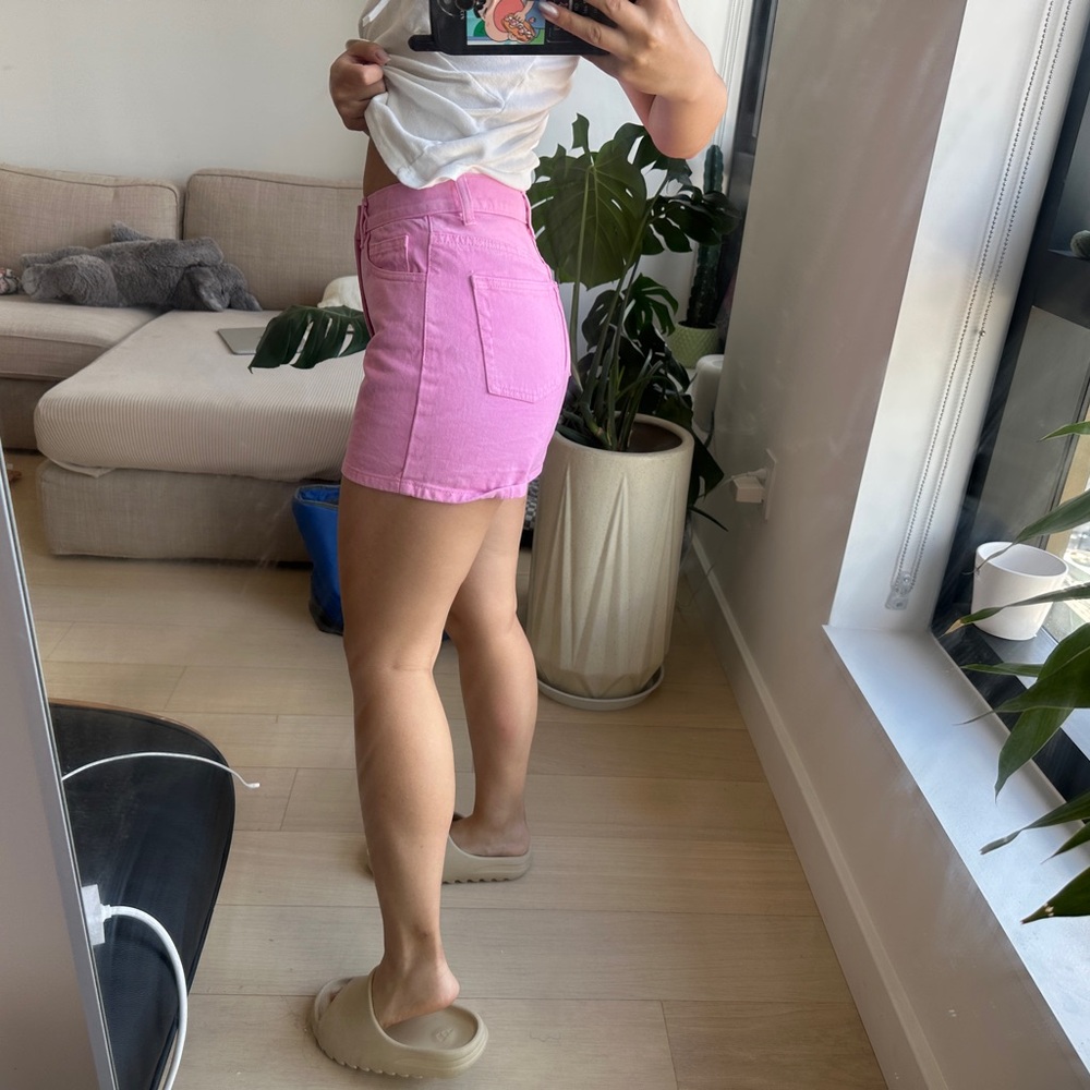 Brandy Melville Pink Jean Shorts